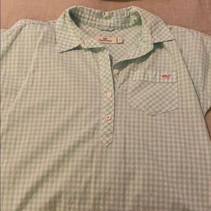 Vineyard Vines popover Tee in gingham